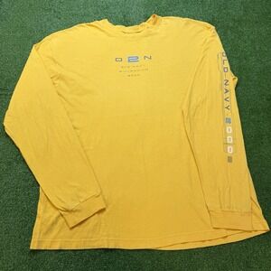 Vintage Y2K Men's Old Navy New Millennium Long Sleeve Shirt Size XL Yellow